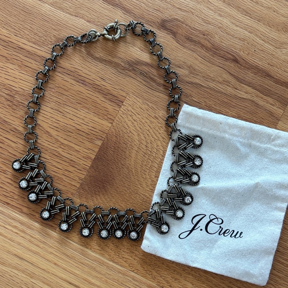 J. Crew Statement Necklace with Rhinestone Accents